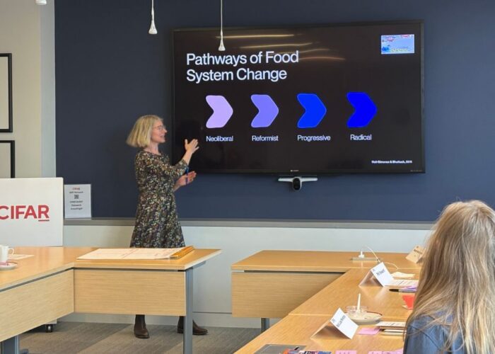 Presentation screen on Pathways of Food System Change