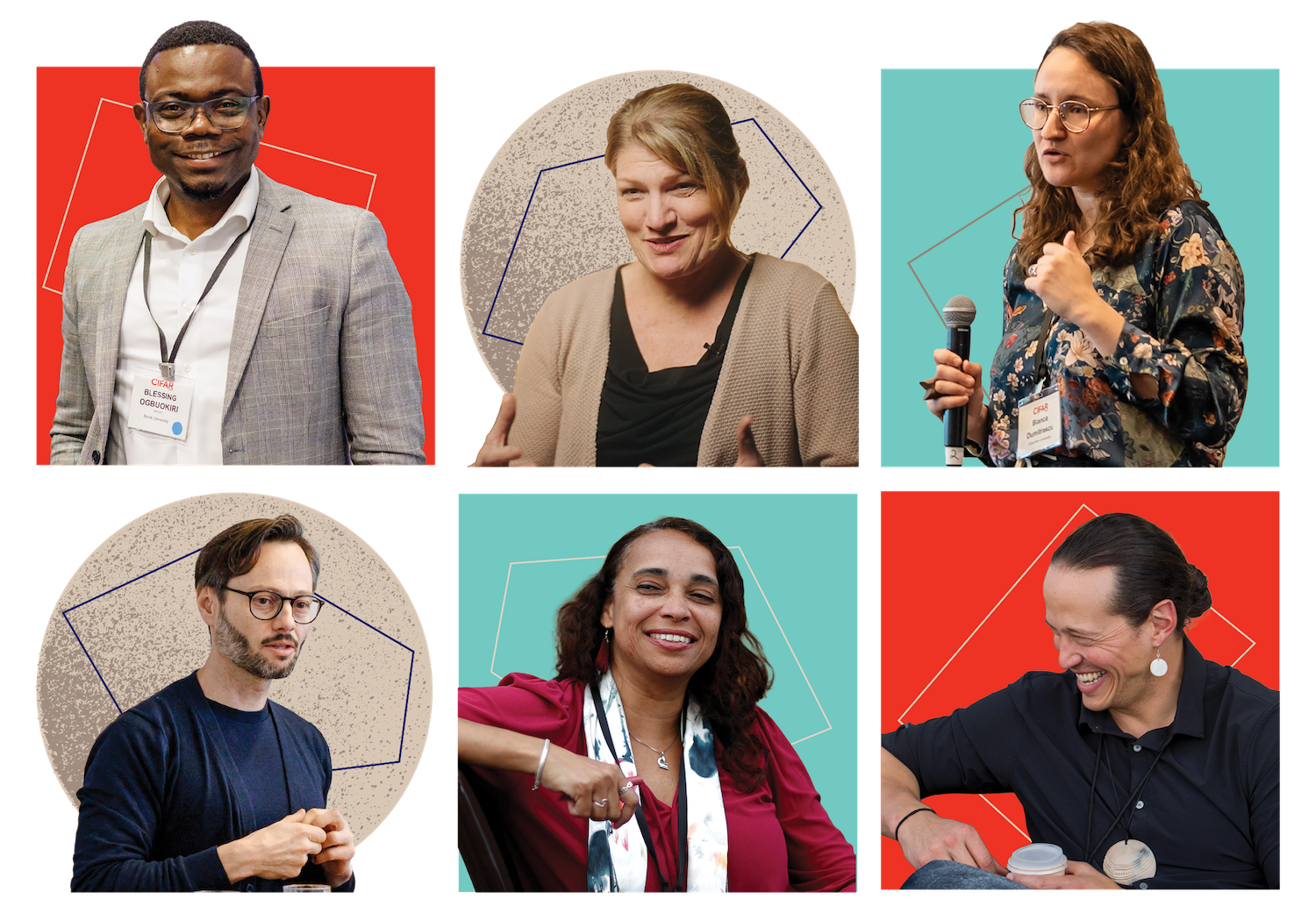 Headshot collage of CIFAR researchers and participants